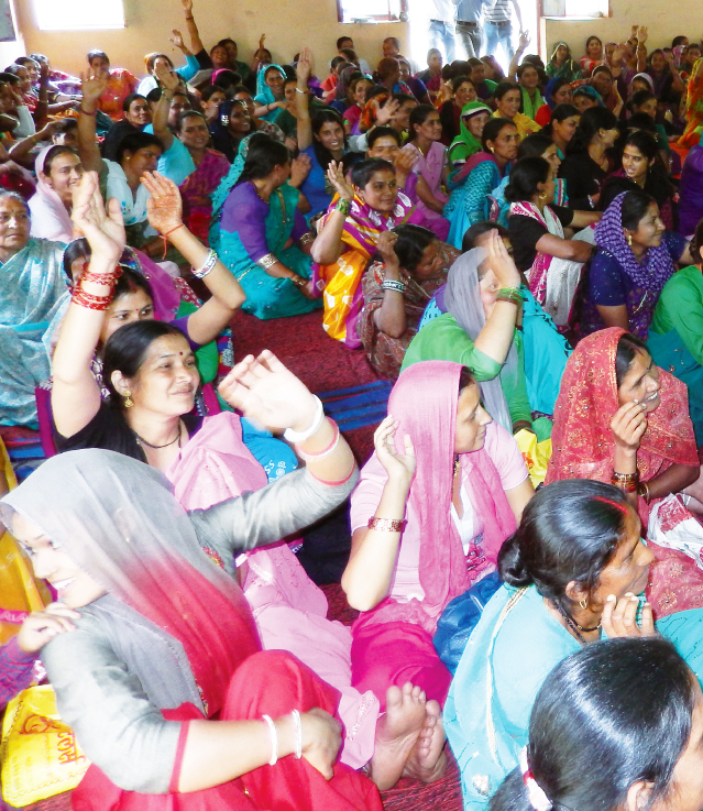 Women self-help group (SHG) members at a meeting in Rudraprayag in Uttarakhand to form a federation; the Tata Trustssupport more than 5,600 SHGs, comprising 42,000-plus women, in the state through their Himmotthan Pariyojana initiative