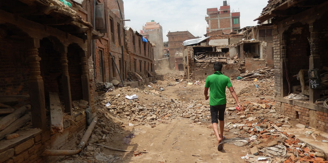 Chamasingh in Nepal’s Bhaktapur district was among the places devastated by the earthquake