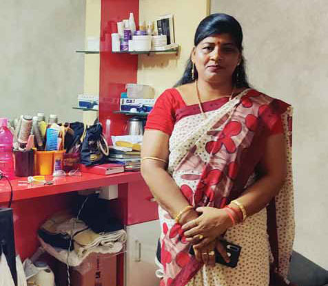 The Nano Unicorn programme has enabled Gayatri Giri to set up a beauty parlour