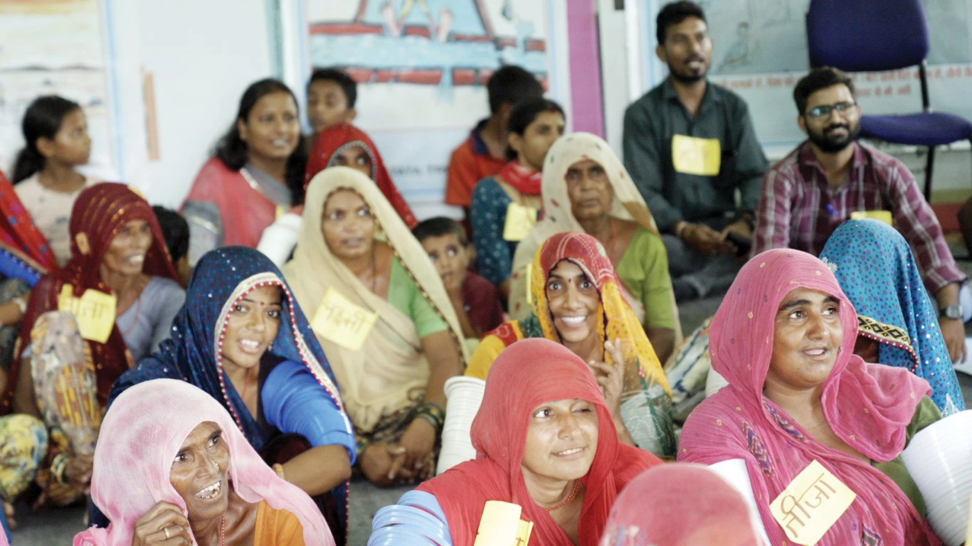 A water security planning workshop in Balda village in Sirohi district