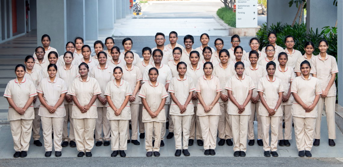 Nursing staff at SVICCAR in Tirupati, Andhra Pradesh