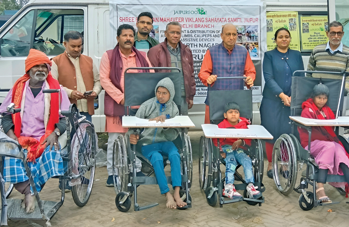 Beneficiaries fitted with artificial limbs, calipers, and assistive devices at a camp in Uttar Pradesh’s Siddharthnagar district 