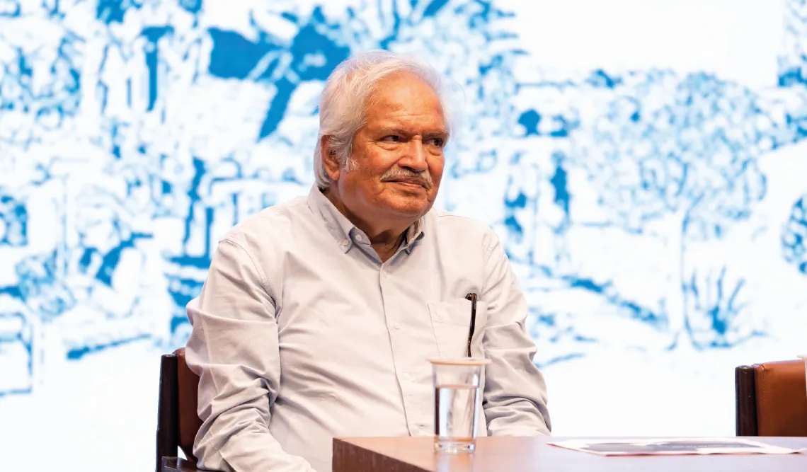 James Robinson addresses the audience at the Bengaluru edition of the Nobel Prize Dialogue India 2026